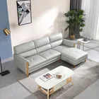 ZUOYOU Living Room furniture Modern Simple leather sofa set L-shaped sofa bed 6039g-2