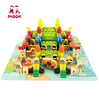 Children Classic Educational Play Toy 178 PCS Wooden Castle Building Blocks Set For Kids 3+