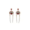 2020 new fashion Christmas gift Chinoiserie opera face mask 925 silver stud women diamond earrings jewelry