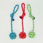 Hot Sale Pet Dogs Chew Toys Colored Cotton RopeDrop Ball