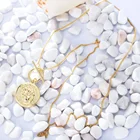 Wholesale Gold Plated Medusa Vintage Coin Pendant Necklace 925 Sterling Silver Jewelry Wholesale