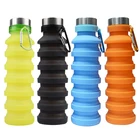 customized expandable silicone foldable collapsible water bottle sport