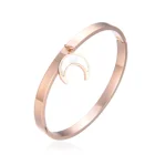 Shell Bracelet Shell Saya 2020 New Design Moon Shell Stainless Steel Bracelet Bangles For Women