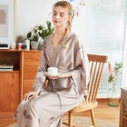 Pajamas New Fashion V Neck Sexy Printed Pajamas Women Summer Robe Sleepwear