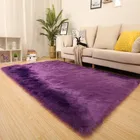 Small pure and fresh big rectangle faux fur rug carpet for bedroom or livingroom made in China