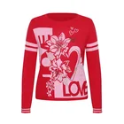 Love jacquard crop top sweaters wholesale wholesale private label sweater women female