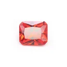 CZ Wuzhou Orange Radiant Cubic Zircon Gems Stones Big Discount