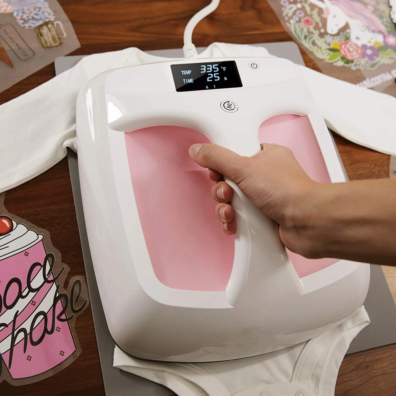 product ruida newest 12x10 inches touch screen control portable heat press machine transfer sublimation-7