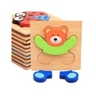 ASTM Diy Cardboard Wooden Animal Jigsaw Puzzle 3 D Animal Shape Puzzle Jigsaw For Kids