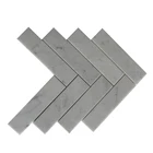 Irregular Marble Mosaic Bianco Carrara White Marble Herringbone Mosaic