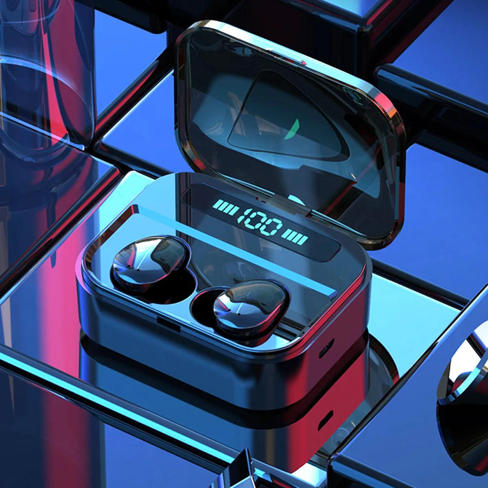 private label wireless earbuds 2200mAh Battery ear pods earbuds Power Bank Charging Cellphone tws earbud 2020 - ANKUX.COM
