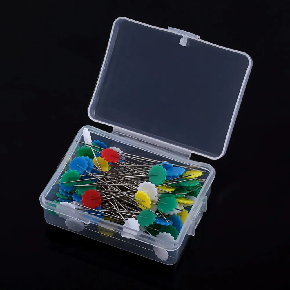 100Pcs/lot Sewing Accessories Patchwork Pins Sewing Pin With Box DIY Sewing Patchwork Pins Quilting tool