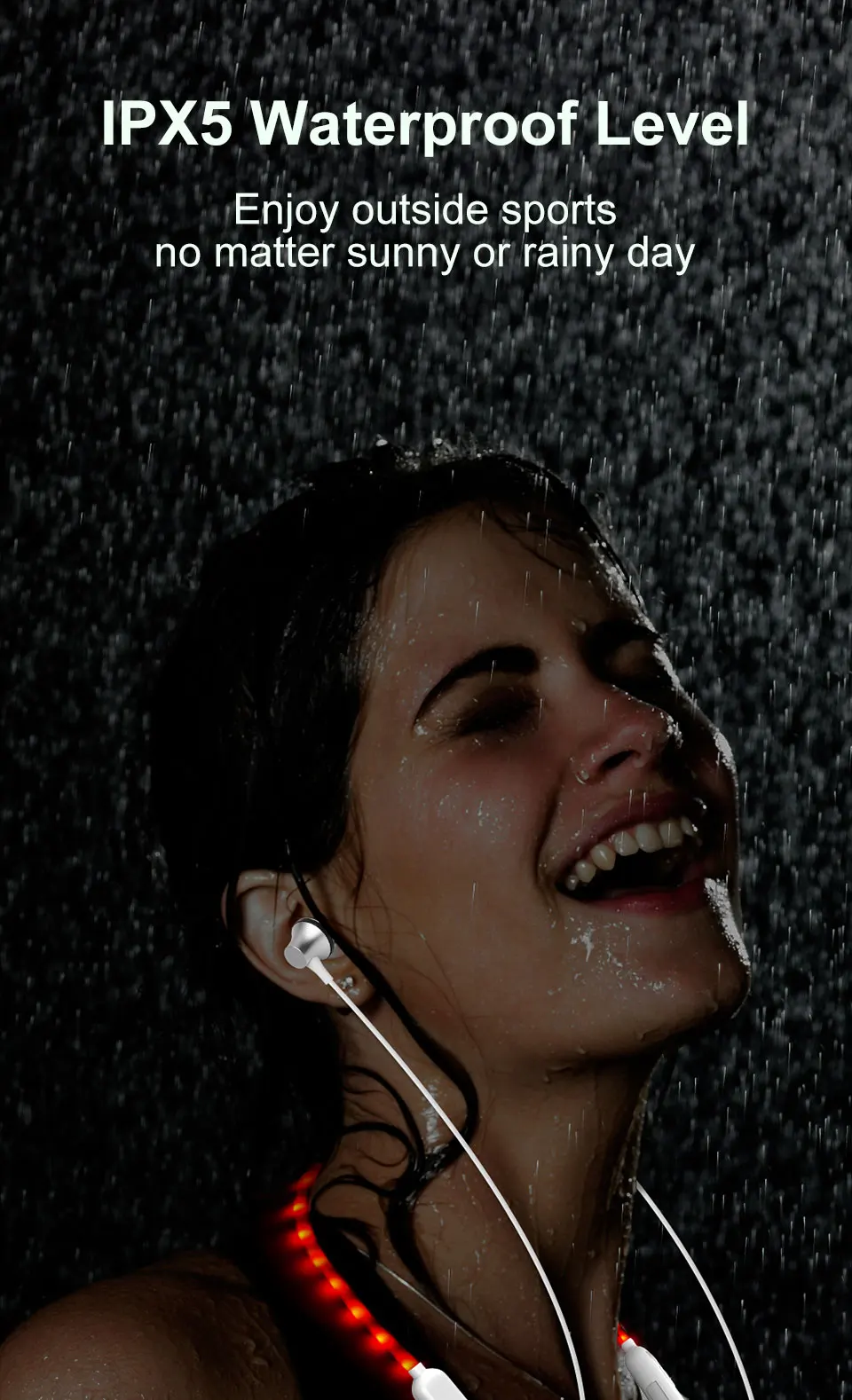 OEM earphone bluetooth with led night light colorful and beautiful bluetooth wireless cell phone headset for sport - ANKUX.COM