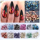 Nail Sticker 12colors Mixed Aluminum Nail Sequins Gold Foil Nail Art Sticker Glitter