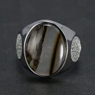 Turkish Turkish Men Rings Turkish Ring Silver Antique Cool Mens Rings With Stones Oval Original Agate Custom Jewelry