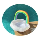 Baby Ring Kids Baby Rainbow Thicken Safety Swimming Pool Ring With Seat