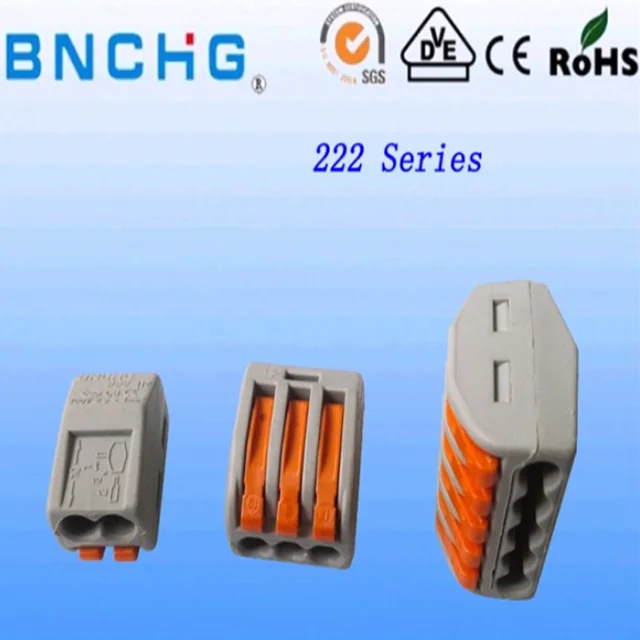 222412 Wire Spring Connector 32a Cable Terminal Block (2 Pin Push