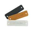 Leather Colorful Labels Custom Embossed Leather Label