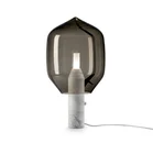 european antique decorative designer smokey glass bedroom marble base led desk table lamp