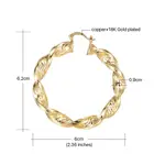 Earrings Gold Plated Hoop Earrings Earrings For Women In 2020 Gold Filled Plated Large Twist Hoop W120