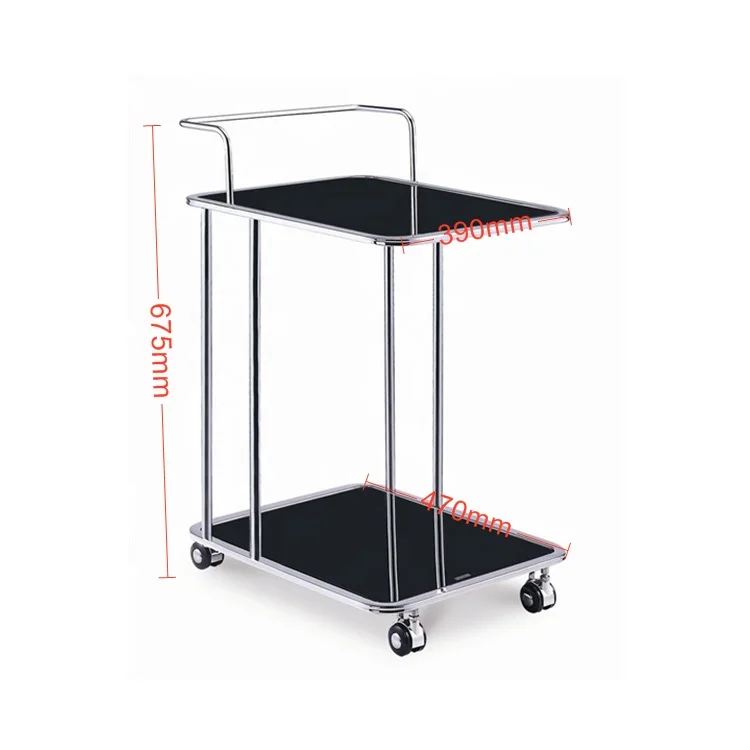 2020 new design cheap high quality with wheels glass side table