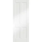 White White Simple Design American Prehang Painted Interior Door For Houses