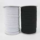 6mm black white 3/4/6/8/10/12/15/20/25/30/40mm high quality flat elastic bands for sewing