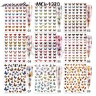 2020 popular holographic butterfly nail art sticker with 18 designs