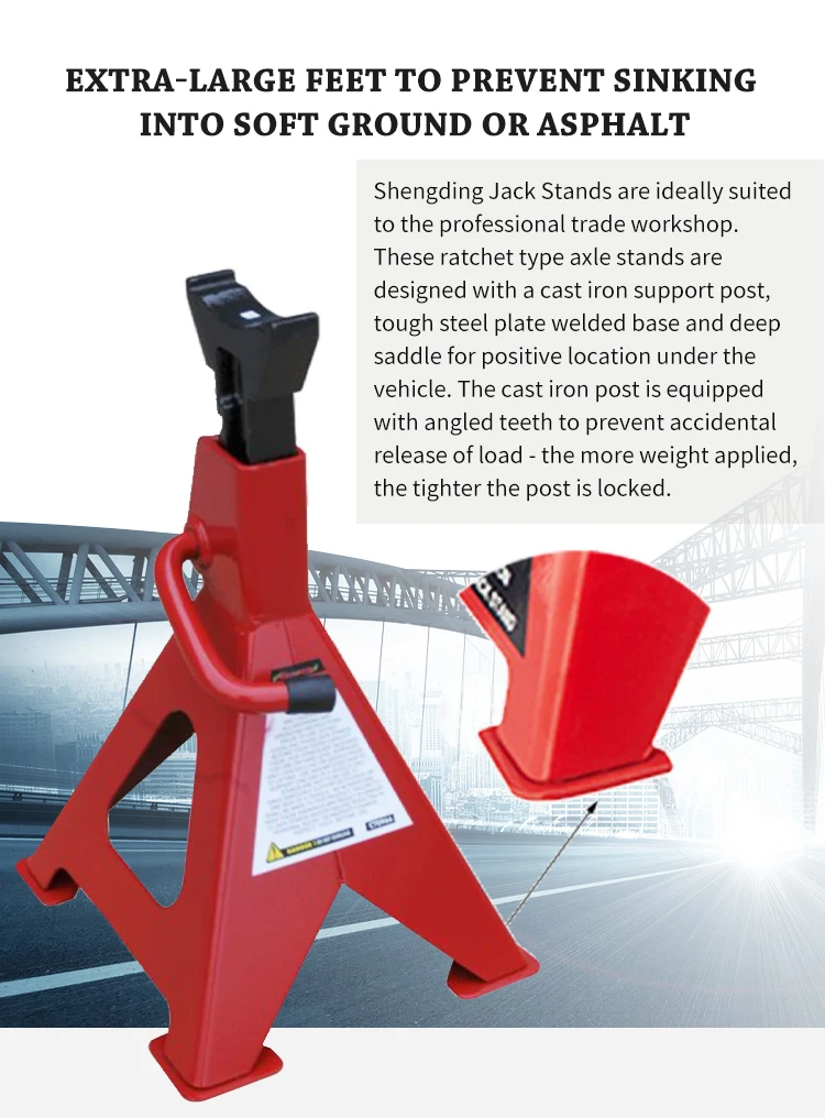 good quality best price 3 ton manual adjustable jack stand