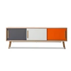 Modern design wooden tv sideboard new model tv cabinet with showcase