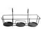 New Planter Flower Pot Plant New Design Hanging Railing Planter Flower Pot Holder With 3 Plates Plant Holder
