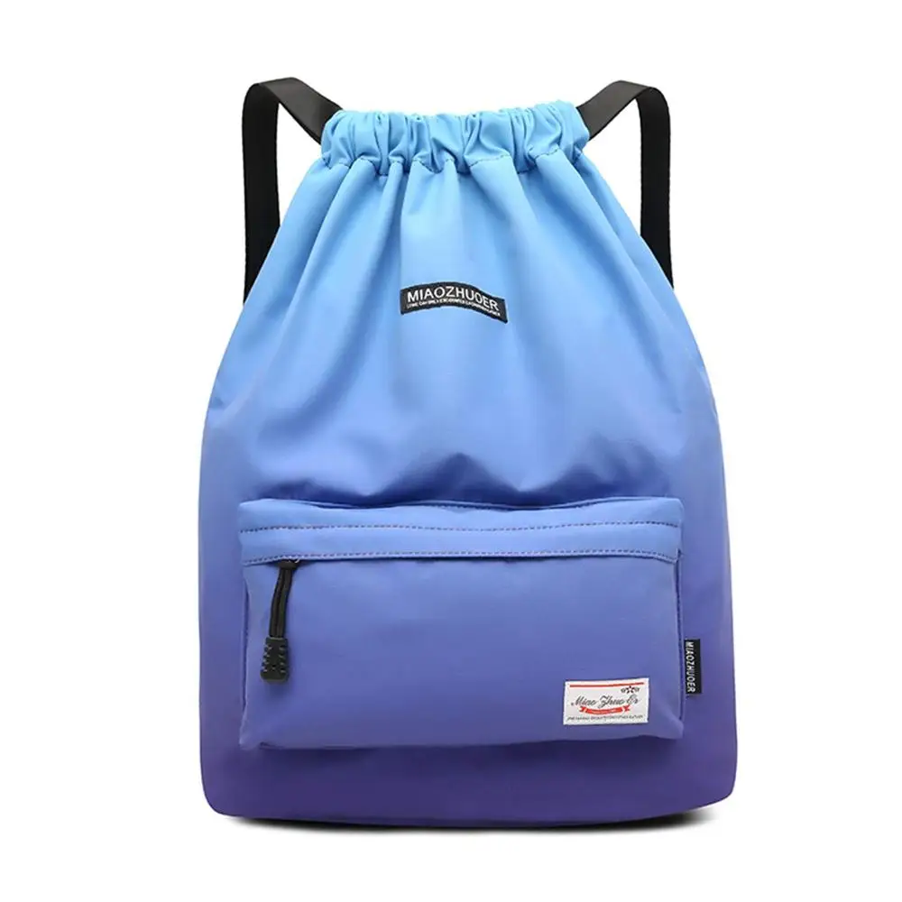 drawstring sports bag festival backpack nylon softpack gym