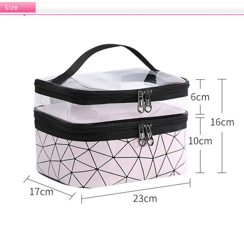 product-GF bags-Multifunction Travel Clear Makeup Bag Fashion Diamond Cosmetic Bag Toiletries Organi