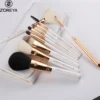 Z'oreya hot sale 10 pcs makeup brushes private label high quality makeup brush sets from Chinese factory with leather bag