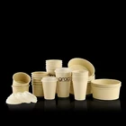 Single Wall Paper Soup Bowl Biodegradable Bamboo Kraft Paper Soup Ice Cream Cup Salad Bowl Coffee Cup