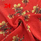 Textiles Wool Dobby Hot Sale POLY PRINTED FLORAL 75D*75D 100% Polyester Fabrics Textiles For Red Dress Women