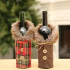 Gift Santa Bags New Year Promotional Factory Wholesale Santa Gift Christmas Wine Bottle Bag
