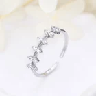 Seven.A SAR0088 Adjustable Opening Round Romantic Personality Inlaid 3A Zircon 925 Sterling Silver Ring
