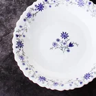 Dinner Set Factory Cheap 72pcs Decal White Opal Glassware Tableware Tempered Opal Glass Dinner Set With Bowls Home Use