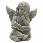 Religious Custom Design Religious Reading Small Cherub Figurine Miniature Angel Statue Resin