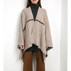 Women 100% Cashmere Winter Knit Blanket Scarf Shawl