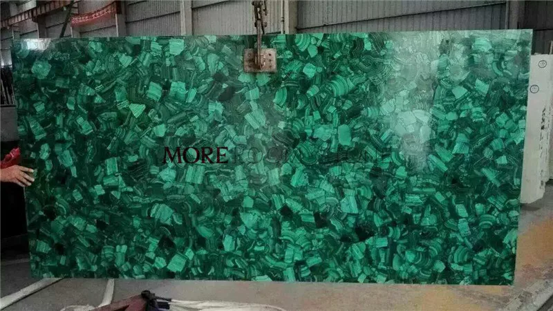 malachite green stone slab