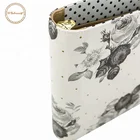 Flower pattern faux leather organizer ring binder for home/business/school/office
