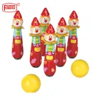 Good Sale Birch Wood Kids Sports Wooden Toys Colorful Clown Non-toxic Wooden Bowling Toy