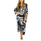 Black Batwing Sleeve Kaftan Beach Dress Bathing Suit Cover Up Beachwear
