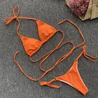 Premium OEM Factories Women Orange Pure Simple Ring Swimming Suit Ladies Bandage Bikini