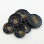 Good quality custom resin polyester fashion fake horn button