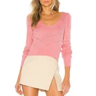 Breathes Cloth Jumper Custom Spring Autumn Acrylic Slim Fit long Sleeve Pullover Big Crew Neck Knitwear Women Sweater