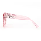 2020 new arrival clear lens glasses pink blingbling PC luxury glasses sunglasses