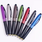 3 in 1 Multifunction Stylus Pen With Led Light Metal Pen With Logo Print Pen For Gift